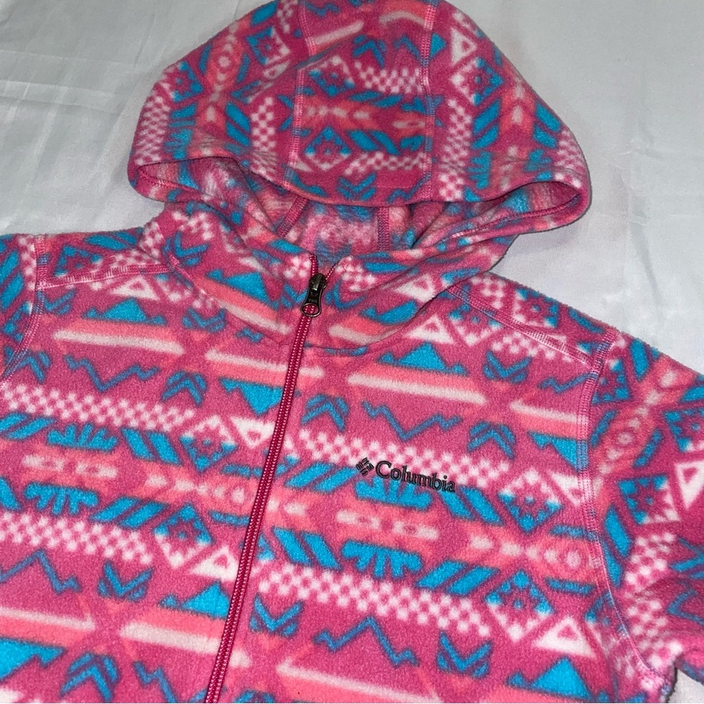 Columbia Kids' Pink and‎ Blue Patterned Hoodie